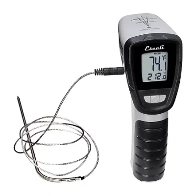 Escali Infrared Surface & Probe Digital Thermometer In Black
