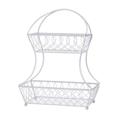 Gourmet Basics By Mikasa Metal Fruit Basket In White