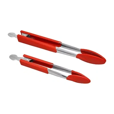 Rachael Ray Lil' Huggers Locking 2-pc. Tongs Set In Red