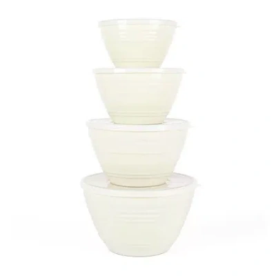 Martha Stewart 8-pc. Mixing Bowl Set In White
