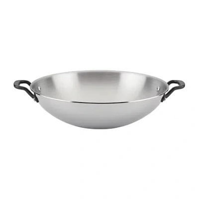 Kitchenaid 5-ply Clad Stainless Steel 15" Wok In Silver