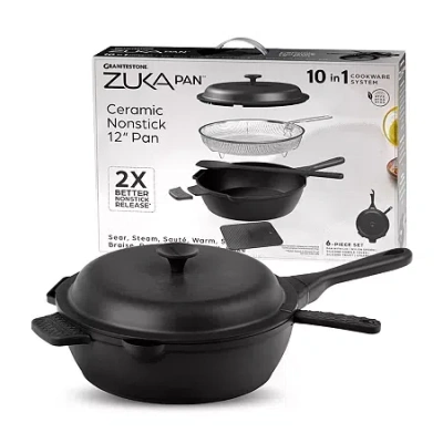 Granitestone Zuka Everyday Multi-functional 12" Pan Cooking System In Black