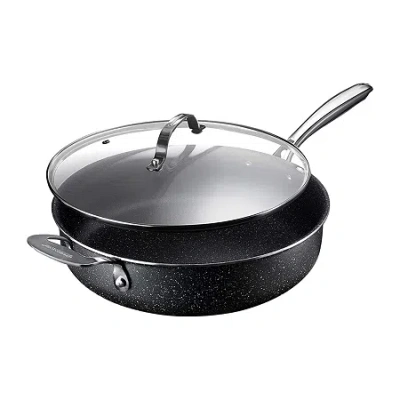 Granitestone 5.5-qt. Jumbo Cooker With Tempered Glass Lid In Black