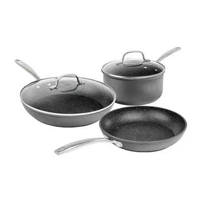 Granitestone Pro Hard Anodized 5-pc. Nonstick Cookware Set In Black