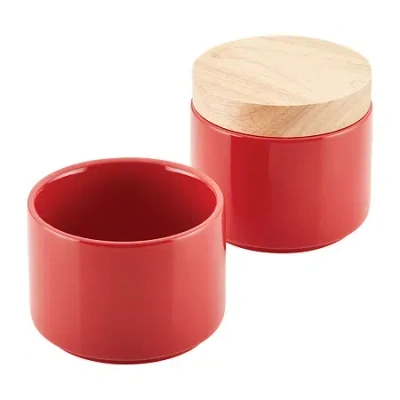 Rachael Ray Ceramics 2-pc. Stacking Salt Box In Red