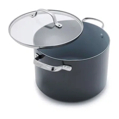 Green Pan Greenpan Valencia Pro Ceramic Non-stick 8-qt. Stockpot With Lid In Gray