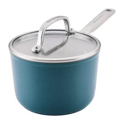 Kitchenaid Hard Anodized 2-qt. Covered Sauce Pan In Blue