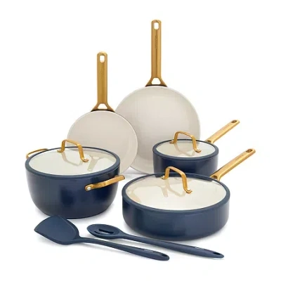 Green Pan Greenpan Reserve Pro Ceramic 10-pc. Non-stick Cookware Set In Blue