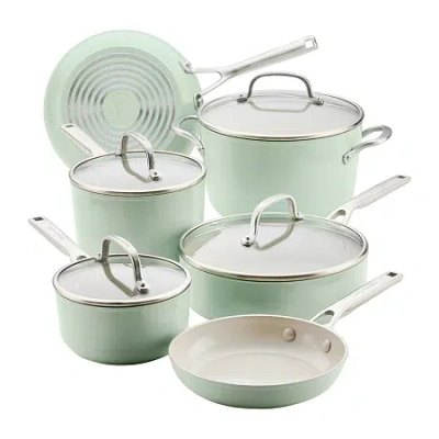 Kitchenaid Hard Anodized 10-pc. Cookware Set In Green
