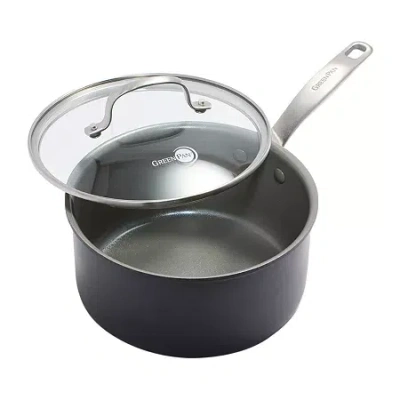 Green Pan Greenpan Chatham Hard Anodized Ceramic Non-stick 3-qt. Sauce Pan In Gray