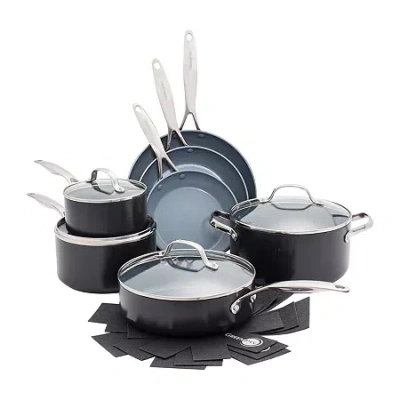 Green Pan Greenpan Valencia Pro Ceramic Hard Anodized 11-pc. Cookware Set In Gray