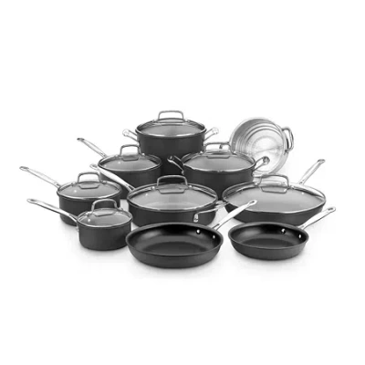 Cuisinart Hard Anodized 17-pc. Cookware Set In Gray