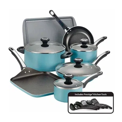 Farberware High Performance 17-pc. Non-stick Cookware Set In Blue
