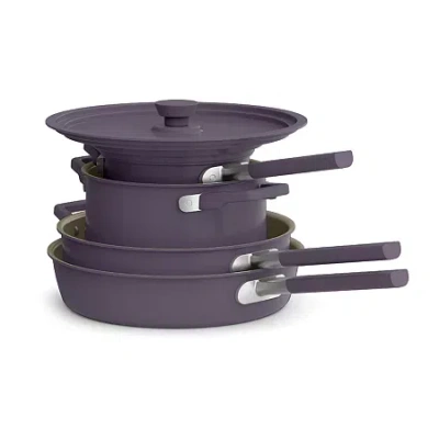 Bella Storemore Fits-anywhere Ceramic 9-pc. Cookware Set In Purple