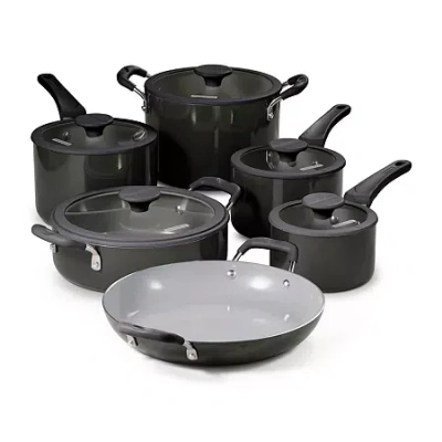 Tramontina Aluminum Ceramic 11-pc. Nesting Cookware Set In Gray