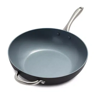 Green Pan Greenpan Lima Hard Anodized Ceramic Non-stick 12.5" Open Wok In Gray