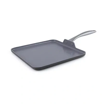 Green Pan Greenpan Lima Hard Anodized Ceramic Non-stick 11" Square Griddle In Gray