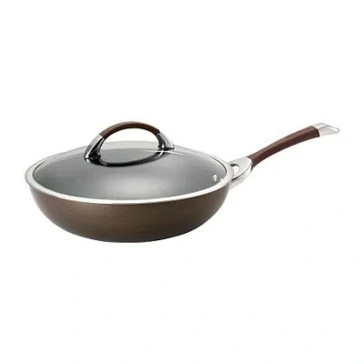Circulon Symmetry Hard Anodized 12" Chef Frying Pan With Lid In Brown