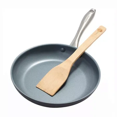 Green Pan Greenpan Lima Hard Anodized Ceramic Non-stick 10" Open Frypan With Turner Set In Gray