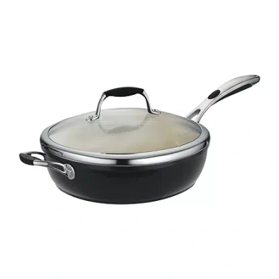 Tramontina Gourmet 11" Ceramica Covered Deep Skillet In Black