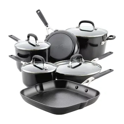 Kitchenaid Hard Anodized 10-pc. Cookware Set In Black