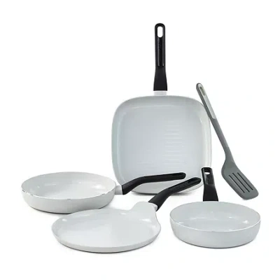 Berghoff Leo Glints Ceramic Non-stick 5-pc. Cookware Set In White