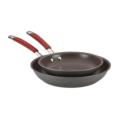 Rachael Ray Cucina Hard Anodized Twin Pack Skillet Set In Brown