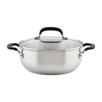 Kitchenaid Stainless Steel 4-qt. Dutch Oven In Silver
