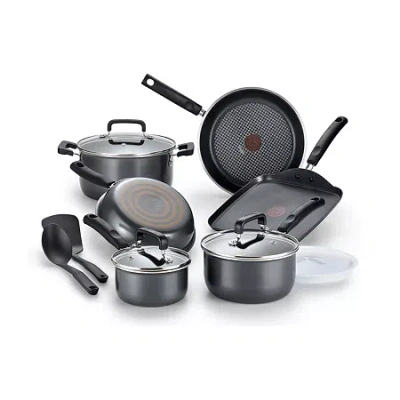T-fal Signature 12-pc. Aluminum Non-stick Cookware Set In Gray