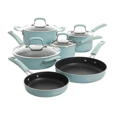 Kenmore Elite 10-pc. Non-stick Cookware Set In Blue