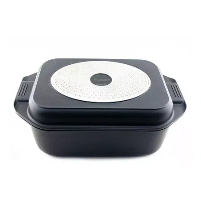 Berghoff Scala 17.75"x8.5" Double Roasting Pan In Black