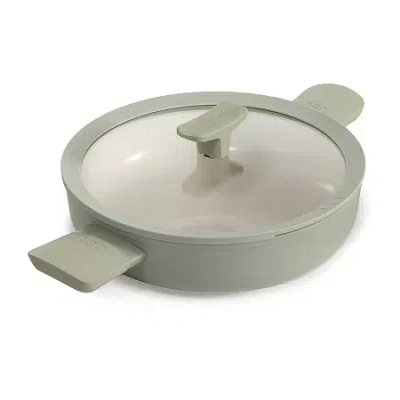 Berghoff Balance Ceramic 3-qt. Saute Pan With Glass Lid In Green