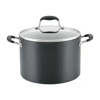 Anolon Advanced Home Hard Anodized 10-qt. Non-stick Stockpot With Lid In Black