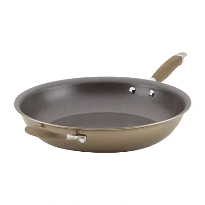Anolon Advanced Home Hard Anodized 14.5" Skillet With Helper Handle In Brown