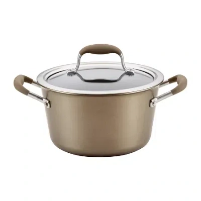 Anolon Advanced Home Hard Anodized 4.5-qt. Sauce Pan With Lid In Brown