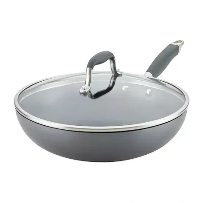 Anolon Advanced Home Hard Anodized 12" Frying Pan With Lid In Gray
