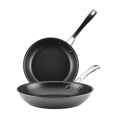 Rachael Ray Cook + Create Hard Anodized 2-pc. Non-stick Skillet In Black