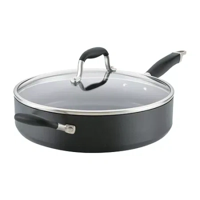 Anolon Advanced Home Hard Anodized 5-qt. Saute Pan With Lid And Helper Handle In Black