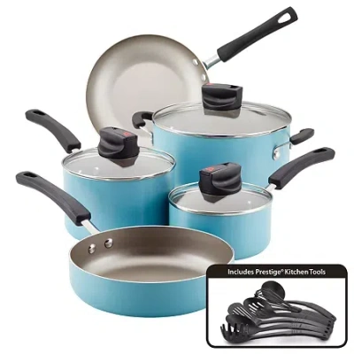 Farberware Smart Control 14-pc. Non-stick Cookware Set In Blue