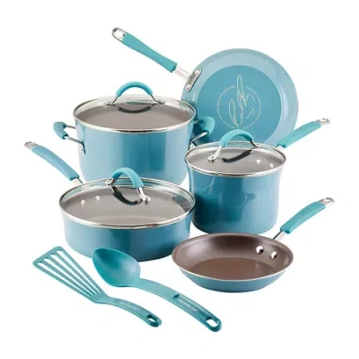 Rachael Ray Cucina 10-pc. Non-stick Cookware Set In Blue