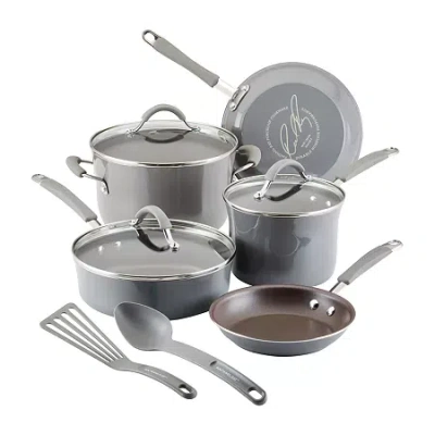 Rachael Ray Cucina 10-pc. Non-stick Cookware Set In Gray