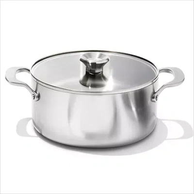 Oxo Mira 3-ply Stainless Steel 5-qt. Stockpot With Lid In Silver