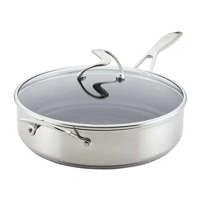 Circulon Steelshield Stainless Steel 5-qt. Saute Pan With Lid In Silver