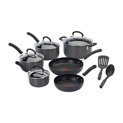 T-fal 12-pc. Non-stick Cookware Set In Black