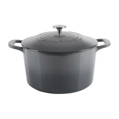 Martha Stewart Cast Iron 7-qt. Dutch Oven In Gray