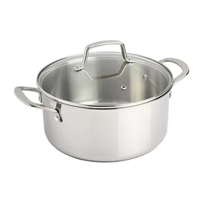 Martha Stewart Castelle Stainless Steel 5-qt. Dutch Oven In Silver