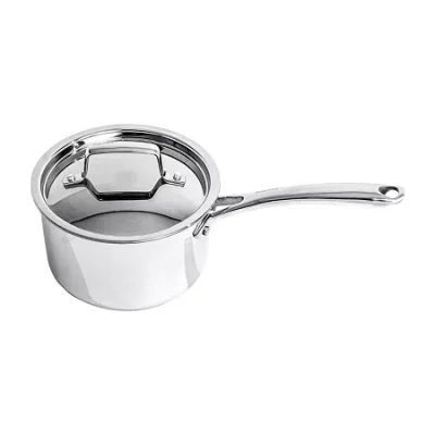 Berghoff 18/10 Stainless Steel Tri-ply 3.3-qt. Sauce Pan With Lid In Silver
