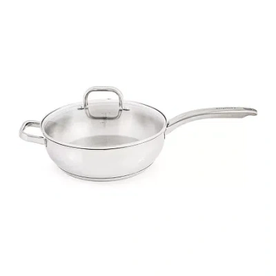 Berghoff Belly Shape 18/10 Stainless Steel 9.5" Deep Skillet In Silver