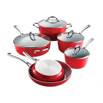 Tramontina Ceramic 10-pc. Cookware Set In Red