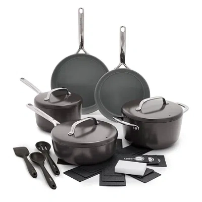 Green Pan Greenpan Gp5 Ceramic Non-stick 15-pc.cookware Set In Brown